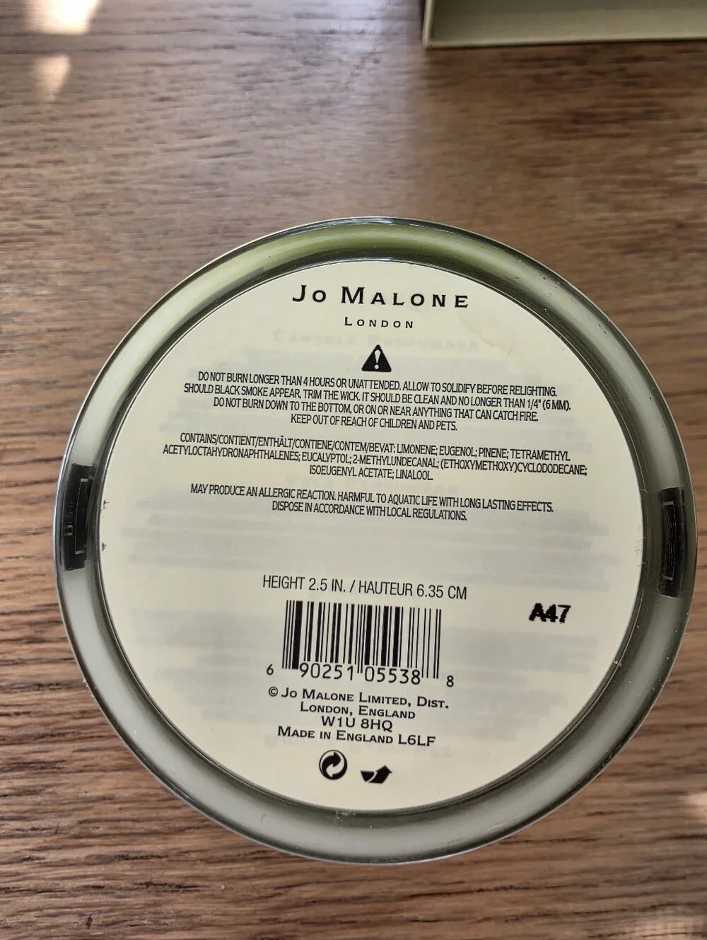 Jo Malone Fragrance Candle In Gift Box
